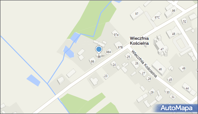 Wieczfnia Kościelna, Wieczfnia Kościelna, 98, mapa Wieczfnia Kościelna