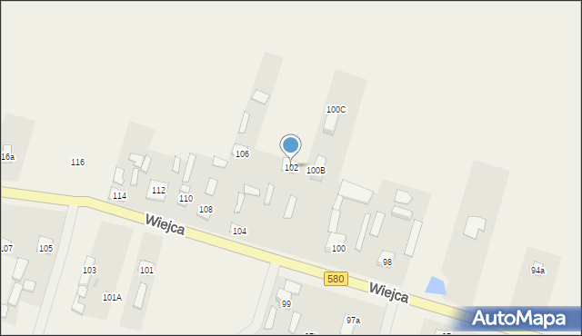 Wiejca, Wiejca, 102, mapa Wiejca