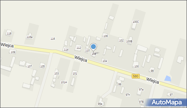 Wiejca, Wiejca, 108, mapa Wiejca