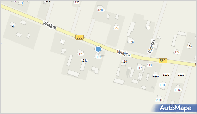 Wiejca, Wiejca, 121, mapa Wiejca