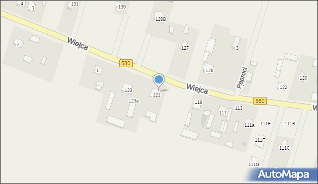 Wiejca, Wiejca, 121a, mapa Wiejca