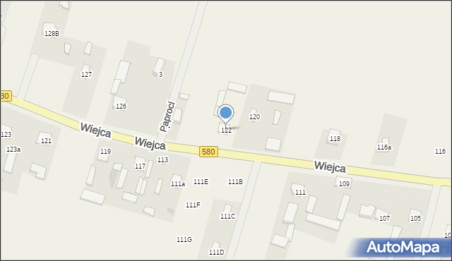 Wiejca, Wiejca, 122, mapa Wiejca