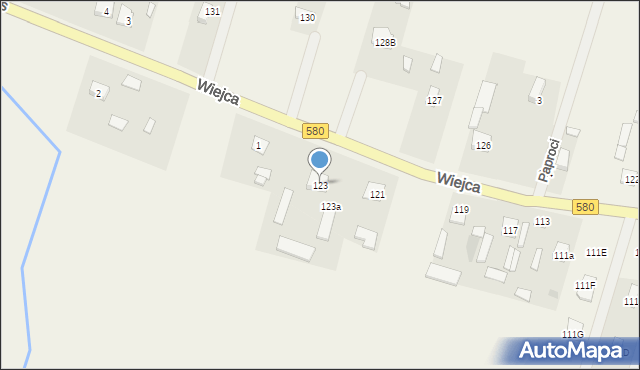 Wiejca, Wiejca, 123, mapa Wiejca