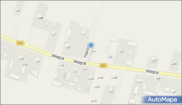 Wiejca, Wiejca, 124a, mapa Wiejca