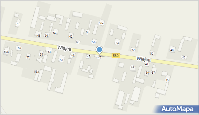 Wiejca, Wiejca, 45, mapa Wiejca