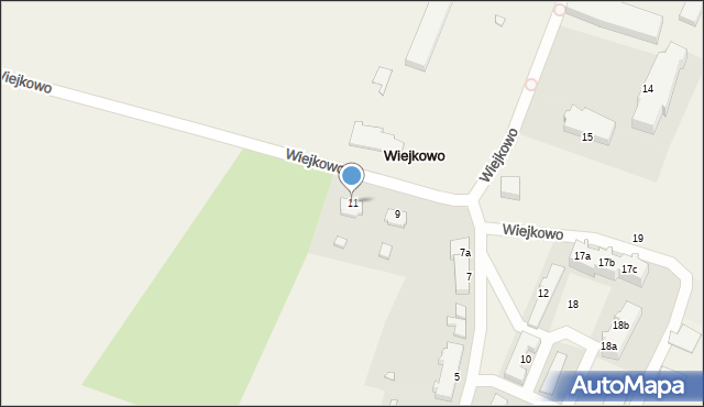 Wiejkowo, Wiejkowo, 11, mapa Wiejkowo
