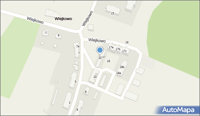 Wiejkowo, Wiejkowo, 12, mapa Wiejkowo