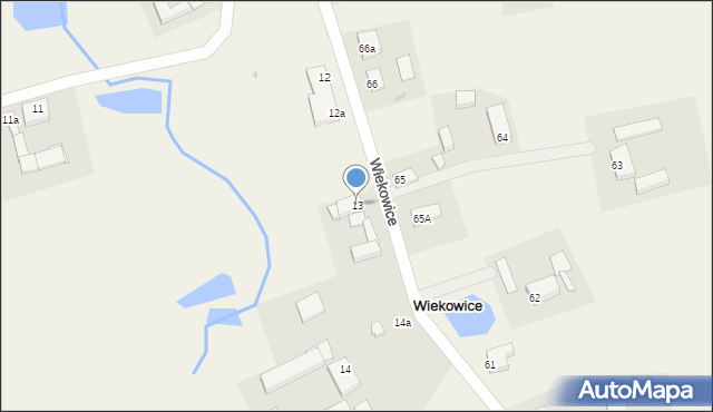 Wiekowice, Wiekowice, 13, mapa Wiekowice