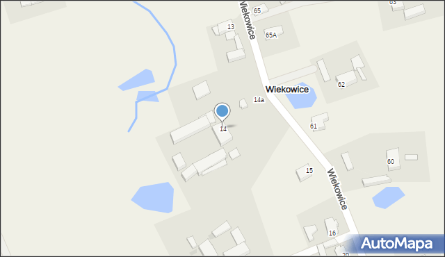 Wiekowice, Wiekowice, 14, mapa Wiekowice