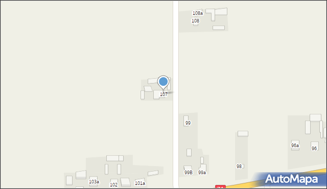 Wielącza, Wielącza, 107, mapa Wielącza