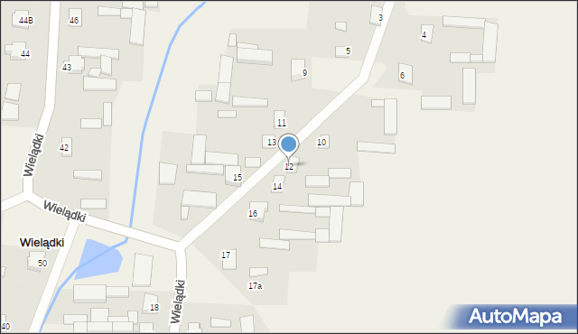 Wielądki, Wielądki, 12, mapa Wielądki