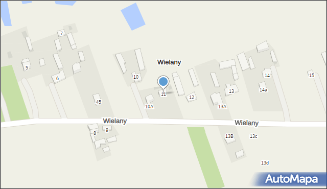 Wielany, Wielany, 11, mapa Wielany