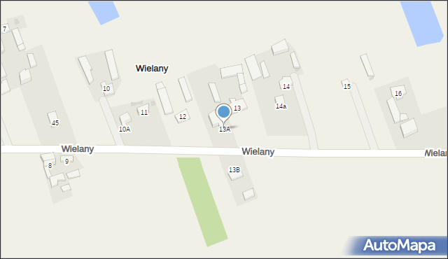 Wielany, Wielany, 13A, mapa Wielany