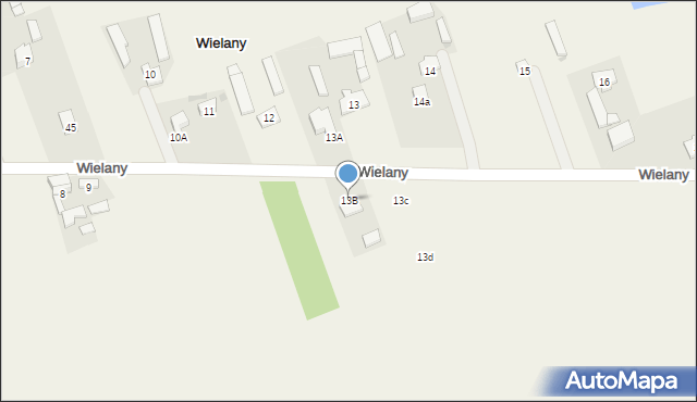 Wielany, Wielany, 13B, mapa Wielany