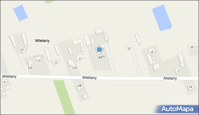 Wielany, Wielany, 14a, mapa Wielany