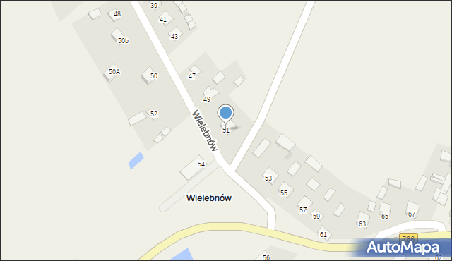 Wielebnów, Wielebnów, 51, mapa Wielebnów