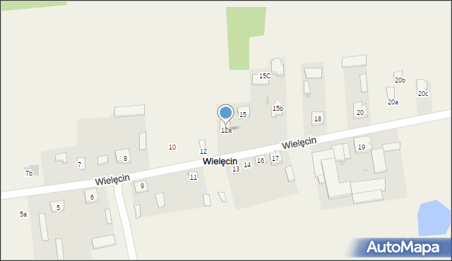 Wielęcin, Wielęcin, 12a, mapa Wielęcin