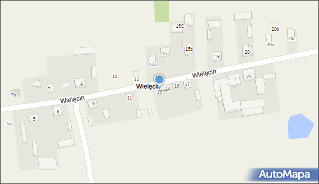 Wielęcin, Wielęcin, 13, mapa Wielęcin