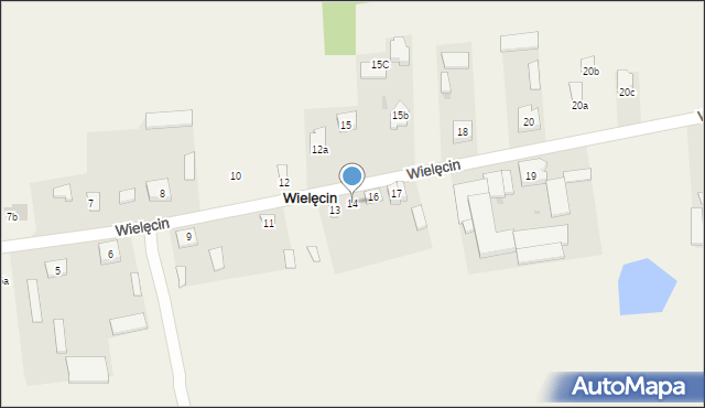 Wielęcin, Wielęcin, 14, mapa Wielęcin