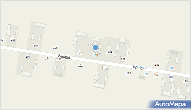 Wielgie, Wielgie, 190, mapa Wielgie