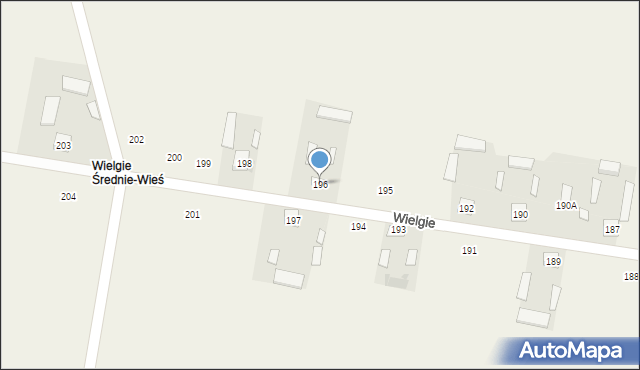 Wielgie, Wielgie, 196, mapa Wielgie