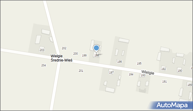 Wielgie, Wielgie, 198, mapa Wielgie