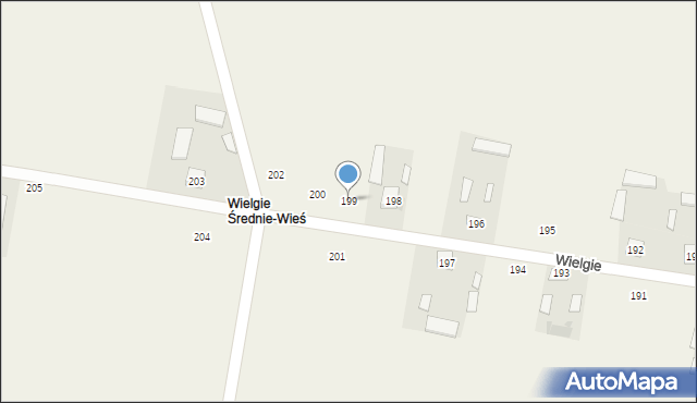 Wielgie, Wielgie, 199, mapa Wielgie