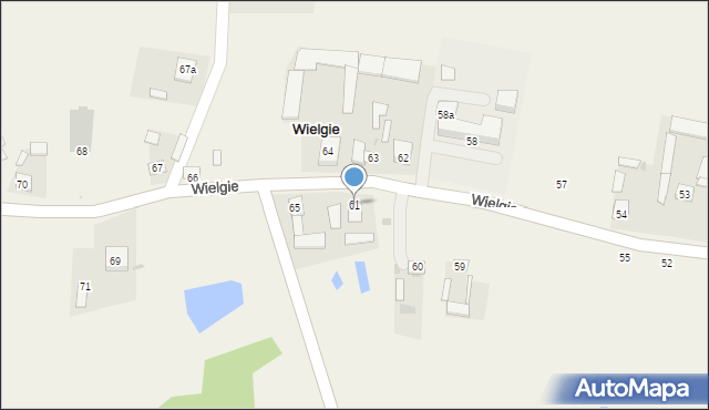 Wielgie, Wielgie, 61, mapa Wielgie