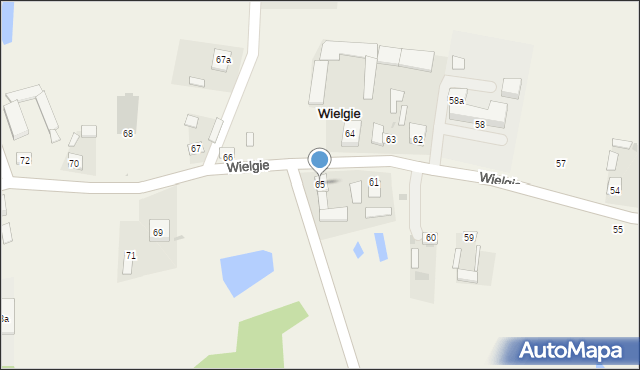 Wielgie, Wielgie, 65, mapa Wielgie