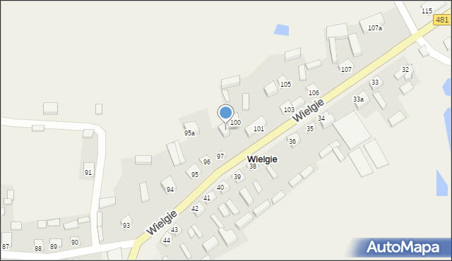 Wielgie, Wielgie, 99, mapa Wielgie