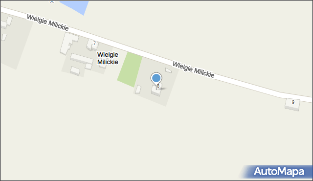 Wielgie Milickie, Wielgie Milickie, 8a, mapa Wielgie Milickie