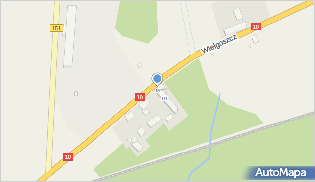 Wielgoszcz, Wielgoszcz, 1A, mapa Wielgoszcz