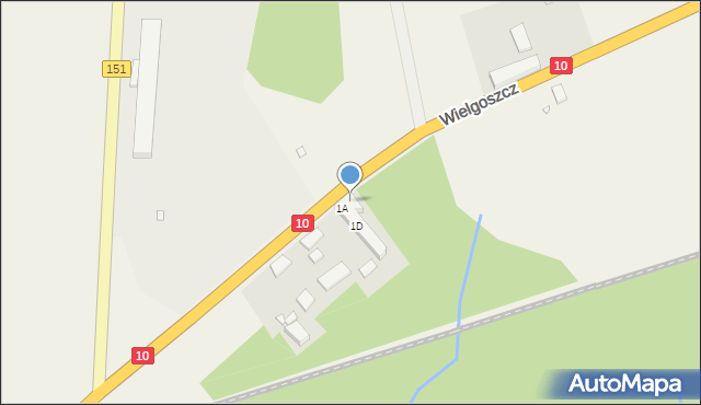 Wielgoszcz, Wielgoszcz, 1B, mapa Wielgoszcz