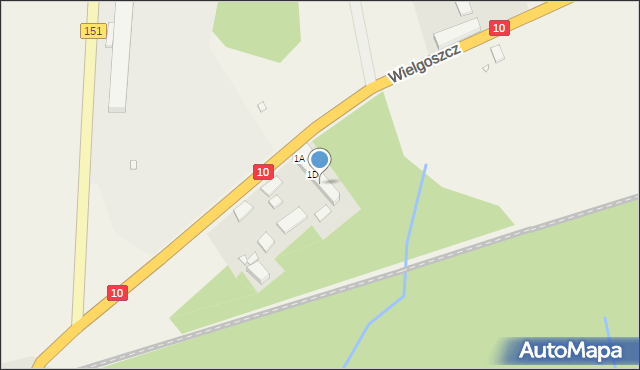 Wielgoszcz, Wielgoszcz, 1E, mapa Wielgoszcz