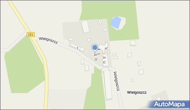 Wielgoszcz, Wielgoszcz, 2A, mapa Wielgoszcz