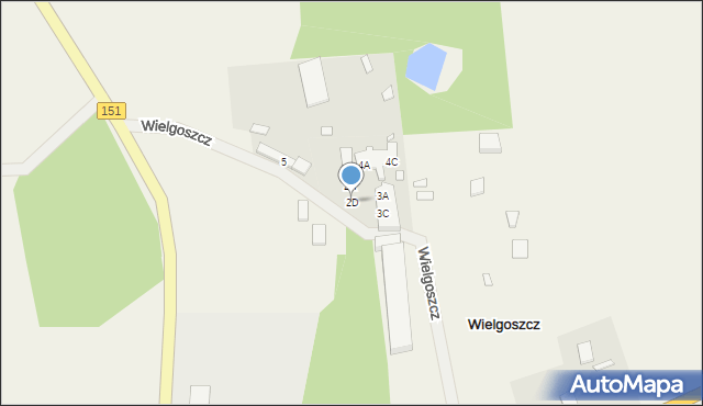 Wielgoszcz, Wielgoszcz, 2D, mapa Wielgoszcz