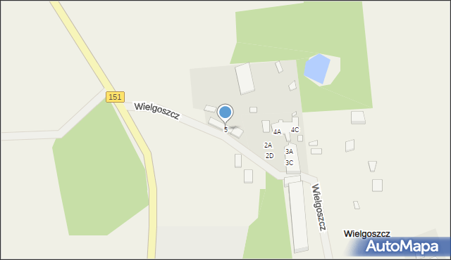 Wielgoszcz, Wielgoszcz, 5, mapa Wielgoszcz