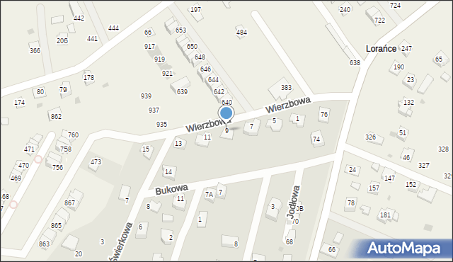 Wieliczka, Wierzbowa, 9, mapa Wieliczka