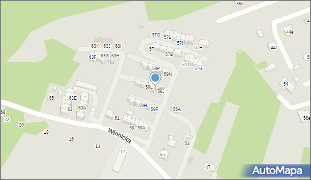 Wieliczka, Winnicka, 59K, mapa Wieliczka