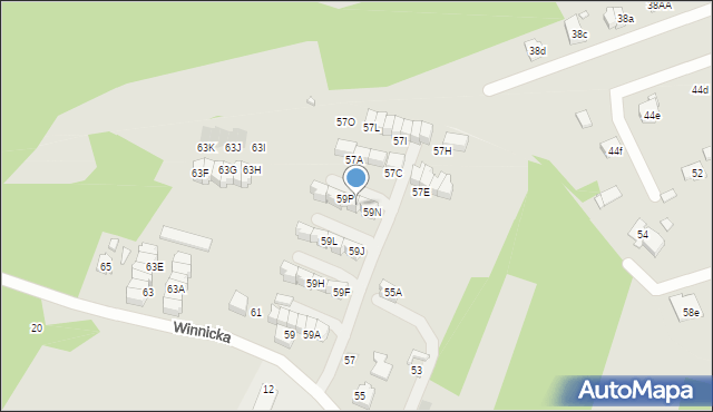 Wieliczka, Winnicka, 59O, mapa Wieliczka