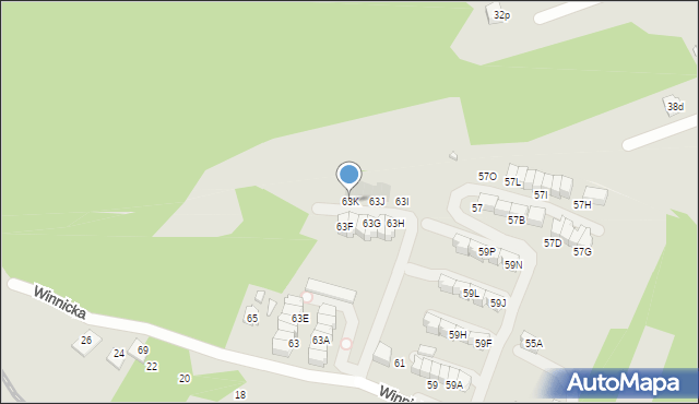 Wieliczka, Winnicka, 63K, mapa Wieliczka