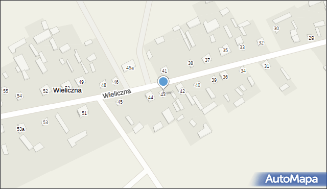 Wieliczna, Wieliczna, 43, mapa Wieliczna
