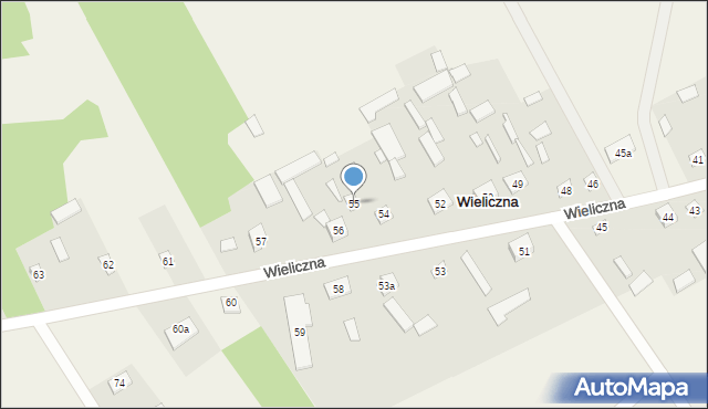 Wieliczna, Wieliczna, 55, mapa Wieliczna