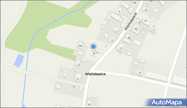 Wielisławice, Wielisławice, 9, mapa Wielisławice