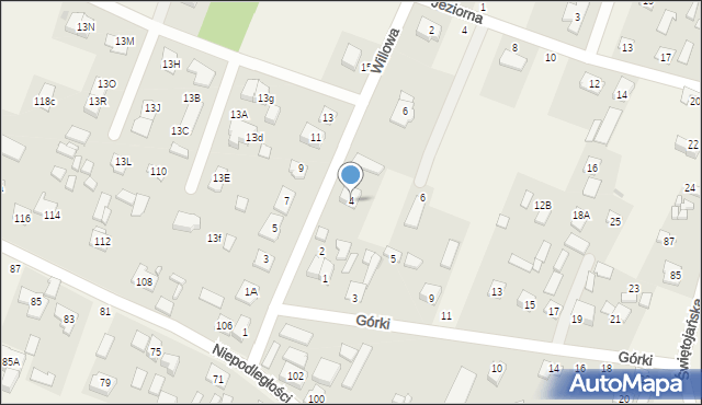 Wieliszew, Willowa, 4, mapa Wieliszew