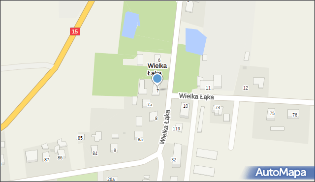 Wielka Łąka, Wielka Łąka, 7, mapa Wielka Łąka