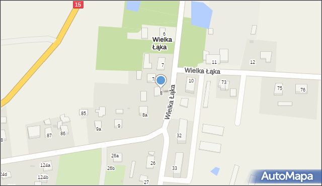 Wielka Łąka, Wielka Łąka, 8, mapa Wielka Łąka