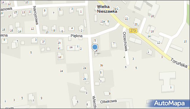 Wielka Nieszawka, Wierzbowa, 3a, mapa Wielka Nieszawka