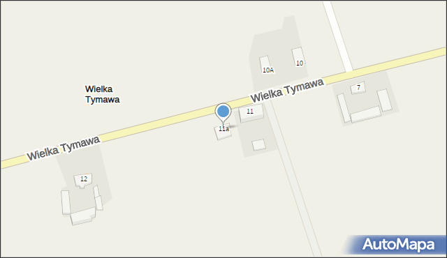 Wielka Tymawa, Wielka Tymawa, 11a, mapa Wielka Tymawa