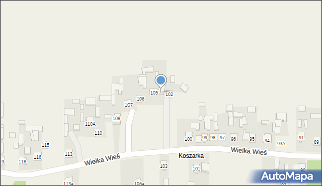 Wielka Wieś, Wielka Wieś, 104, mapa Wielka Wieś